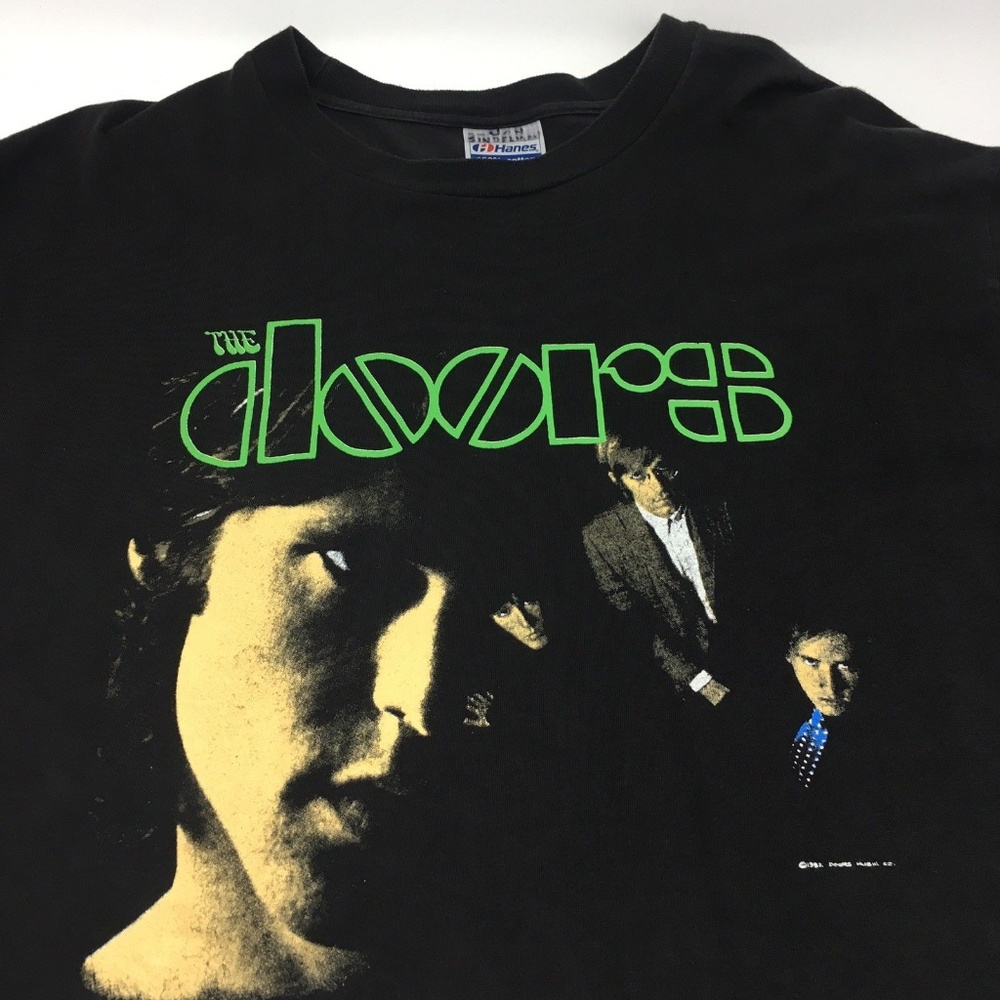 The Doors Vintage 1983 Signatures Black T Shirt